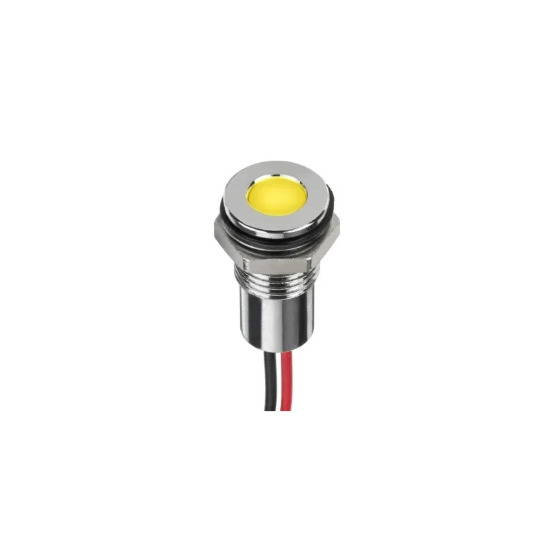 RS PRO Panel Mount LED Indicator, Multicolour (Yellow, Green, Red), 8 mm Hole, Wire Termination, IP67, 6V DC 220-8962
