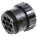 TE Connectivity CPC Series Circular Connector Plug, 7 Contacts, Cable Mount, Male, 32A, 600V, Glass Filled Nylon 206226-1