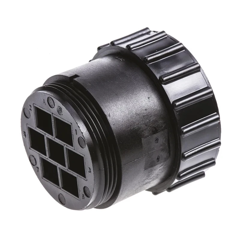 TE Connectivity CPC Series Circular Connector Plug, 7 Contacts, Cable Mount, Male, 32A, 600V, Glass Filled Nylon 206226-1