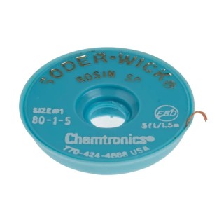 Chemtronics Lead-Free No Clean De-Soldering Braid 1.5 m × 0.8 mm 80-1-5