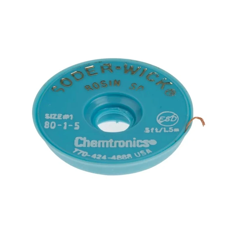 Chemtronics Lead-Free No Clean De-Soldering Braid 1.5 m × 0.8 mm 80-1-5