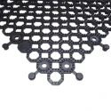 RS PRO Black Anti-Slip Tile Polyvinyl Chloride Interlocking Holes Finish 500 mm x 500 mm x 16 mm 221-7912