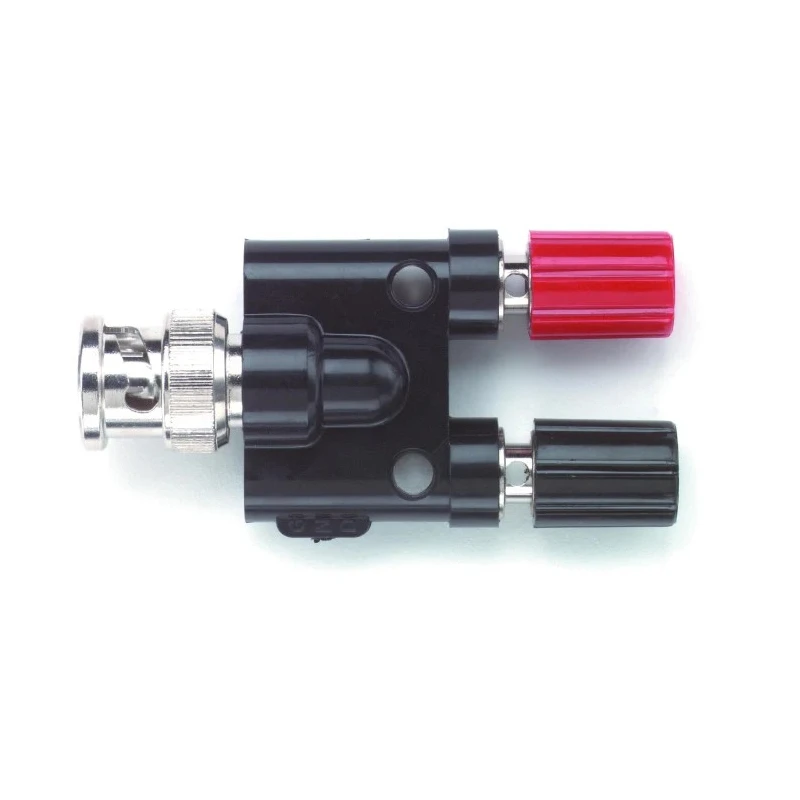 Pomona Black Male Test Connector Adapter, Brass Contacts, Nickel Plated, BNC to Binding Post 1296