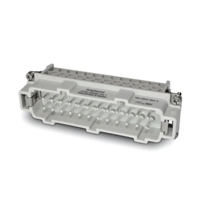 Amphenol Industrial Heavy Duty Power Connector Insert, Male, 16A, 24 Contacts, 500V, Heavy Mate C146 Series C146 10A024 102 1