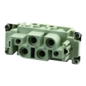 Amphenol Industrial Heavy Duty Power Connector Insert, 80A, Female, 4 Contacts, Heavy Mate C146 Series C146 10B004 100 13
