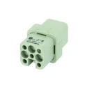 Amphenol Industrial Heavy Duty Power Connector Insert, 16A, Female, 7 Contacts, Heavy Mate C146 Series C146 10B007 000 2