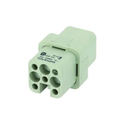 Amphenol Industrial Heavy Duty Power Connector Insert, 16A, Female, 7 Contacts, Heavy Mate C146 Series C146 10B007 000 2
