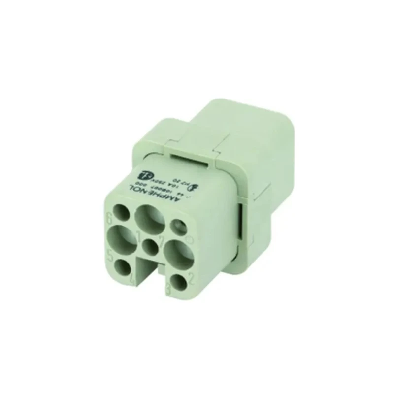 Amphenol Industrial Heavy Duty Power Connector Insert, 16A, Female, 7 Contacts, Heavy Mate C146 Series C146 10B007 000 2