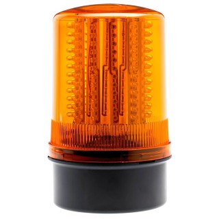 Moflash LED201 Series Amber Beacon, Flashing, Rotating, Steady Modes, Surface Mount, LED Bulb, 24V DC, IP65, 