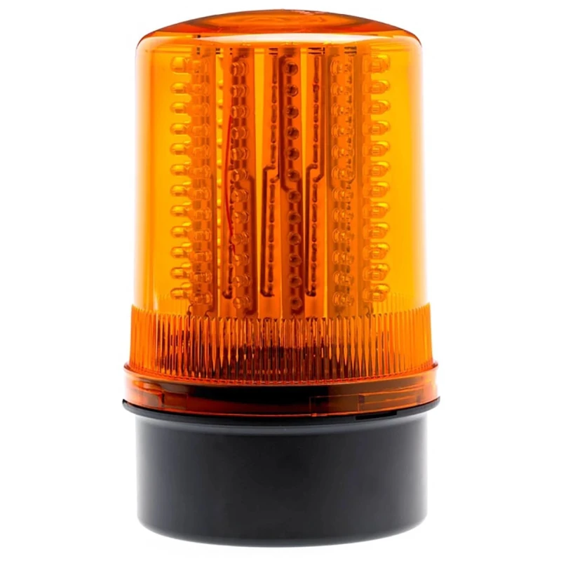 Moflash LED201 Series Amber Beacon, Flashing, Rotating, Steady Modes, Surface Mount, LED Bulb, 24V DC, IP65, 