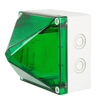 Moflash  LED701 Green LED Beacon 230V, Flashing/Steady Signal, Surface Mount, Polycarbonate, IP67/IP66