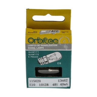 Orbitec E10 Indicator Light Clear 48V 40mA, 1000 h 115620/E3462