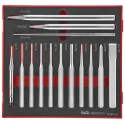 Teng Tools 14-Piece Punch and Chisel Set High Carbon Steel 265mm Overall TEDPC14