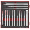Teng Tools 14-Piece Punch and Chisel Set High Carbon Steel 265mm Overall TEDPC14