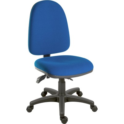 RS PRO Blue Fabric Lab Chair, Adjustable Height, Wheeled, 120 kg Weight Capacity 221-6331