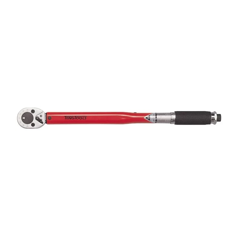 Teng Tools Adjustable Click Type Torque Wrench 40–200 Nm, 1/2 in Square Drive, Alloy Steel, 465 mm Length 1292AG-EP