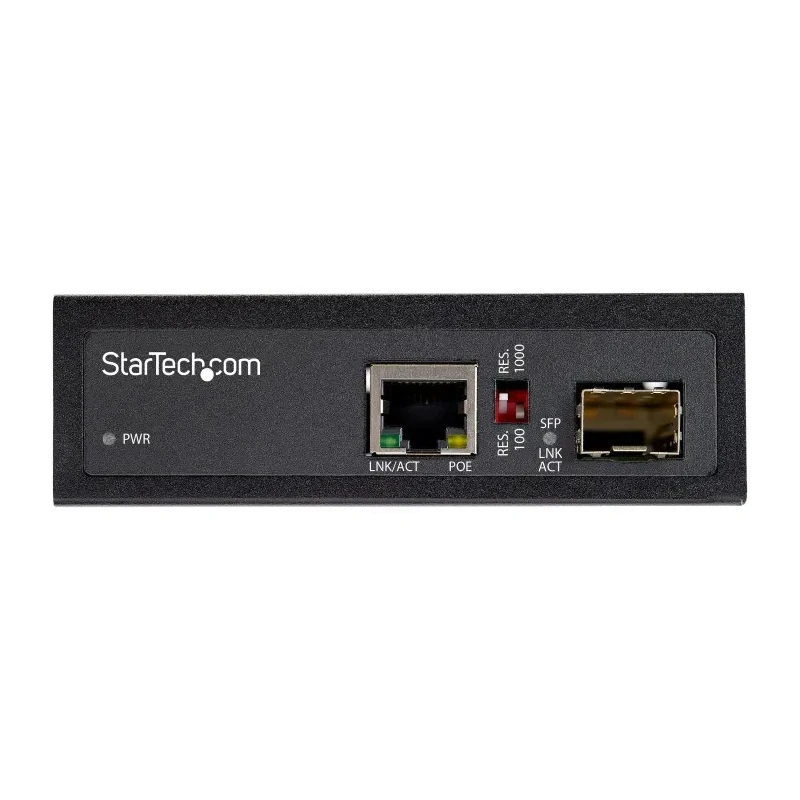 StarTech.com Industrial Ethernet Media Converter RJ45, SFP, 1000Mbps, Full Duplex, -40°C to 75°C 