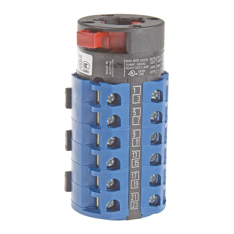 Kraus & Naimer Cam Switch 3 Positions, 6 Poles, 60° Throw, 20A, Screw Terminal, IP42/IP65, 690V CA10.A362/GBA001.*FT