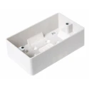 MK Electric Logic Plus White Gloss Back Box, BS, IP20, 2 Gangs, 87x87x40 mm K2172 WHI