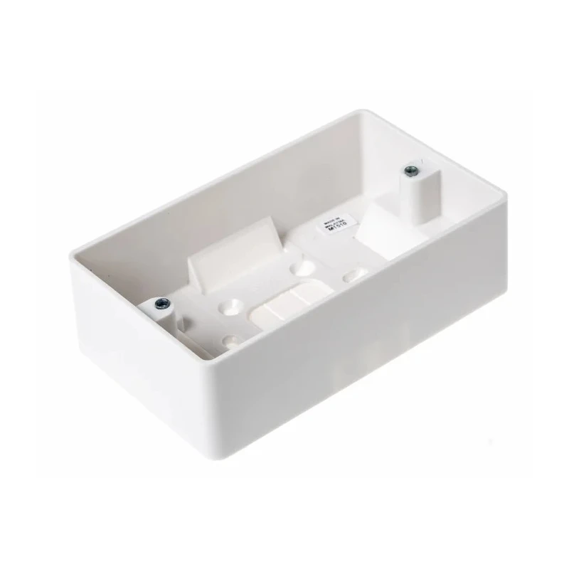 MK Electric Logic Plus White Gloss Back Box, BS, IP20, 2 Gangs, 87x87x40 mm K2172 WHI