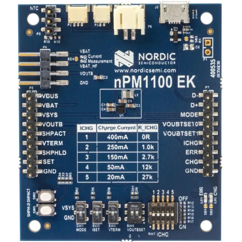 Nordic Semiconductor  Power Management Evaluation Kit for nPM1100 PMIC USB/Battery Interface