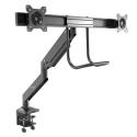 StarTech.com Desk Mount Black Monitor Arm, VESA 75x75/100x100, 8kg Load Capacity ARMSLIMDUAL2USB3