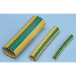 SES Sterling Expandable Chloroprene Neoprene Cable Sleeve, Green/Yellow, 25mm Length, 8mm Max Diameter, Plio-Super 2010005060