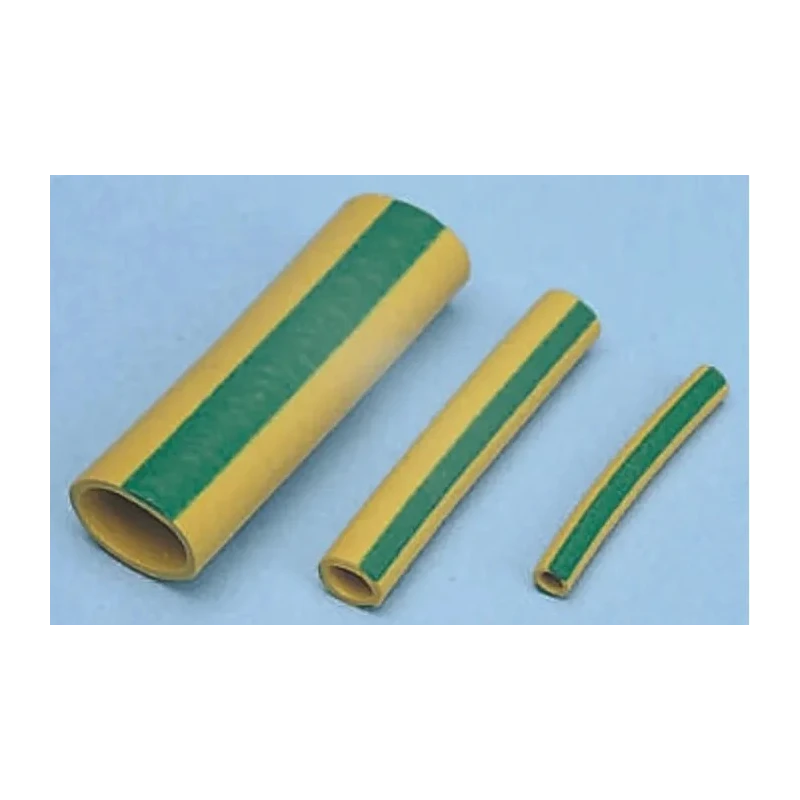 SES Sterling Expandable Chloroprene Neoprene Cable Sleeve, Green/Yellow, 25mm Length, 8mm Max Diameter, Plio-Super 2010005060