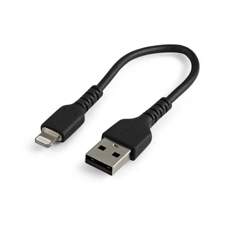 StarTech.com USB 2.0 Male Type A to Male Lightning Cable, 150 mm, Black RUSBLTMM15CMB