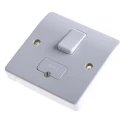 MK Electric Logic Plus 13A 1 Gang Switched Fused Spur White, Surface or Flush Mount, High Grade Thermoset, 250V AC K330 WHI
