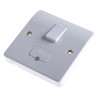 MK Electric Logic Plus 13A 1 Gang Switched Fused Spur White, Surface or Flush Mount, High Grade Thermoset, 250V AC K330 WHI