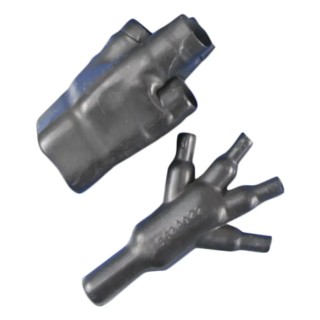 TE Connectivity Y Joint Heat Shrink Boot, Black Elastomer, 19.3 mm Max Inside Diameter, 4 Breakouts, 562A032-25-0