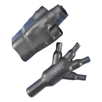 TE Connectivity Y Joint Heat Shrink Boot, Black Elastomer, 19.3 mm Max Inside Diameter, 4 Breakouts, 562A032-25-0