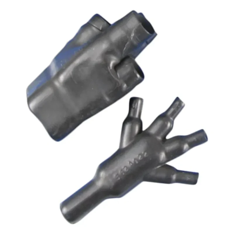 TE Connectivity Y Joint Heat Shrink Boot, Black Elastomer, 19.3 mm Max Inside Diameter, 4 Breakouts, 562A032-25-0
