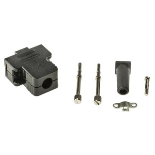 FCT from Molex D-Sub Connector Backshell, 9 Contacts, Female, Brass, Black, FKH1-5779 / 1731110495