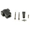 FCT from Molex D-Sub Connector Backshell, 9 Contacts, Female, Brass, Black, FKH1-5779 / 1731110495