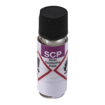 Electrolube Silver Acrylic Resin Conductive Lacquer for PCB, Electronic SCP03B, 3 g Bottle, Liquid