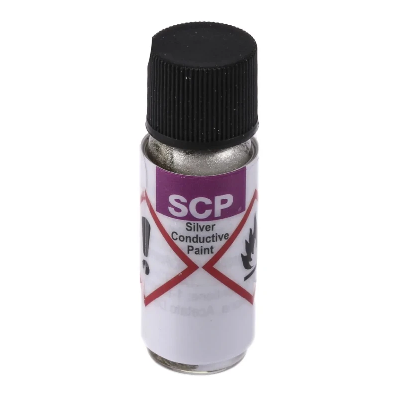 Electrolube Silver Acrylic Resin Conductive Lacquer for PCB, Electronic SCP03B, 3 g Bottle, Liquid