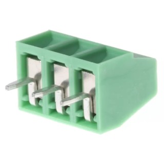 Phoenix Contact MKDS 1/3-3.81 Series Straight Wave Soldering Mount PCB Terminal Block, 3 Contacts, 3.81 mm Pitch 1727023