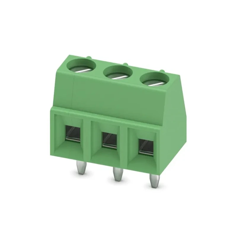 Phoenix Contact MKDS 1/3-3.81 Series Straight Wave Soldering Mount PCB Terminal Block, 3 Contacts, 3.81 mm Pitch 1727023