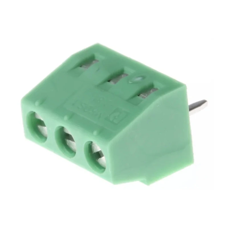 Phoenix Contact MKDS 1/3-3.81 Series Straight Wave Soldering Mount PCB Terminal Block, 3 Contacts, 3.81 mm Pitch 1727023