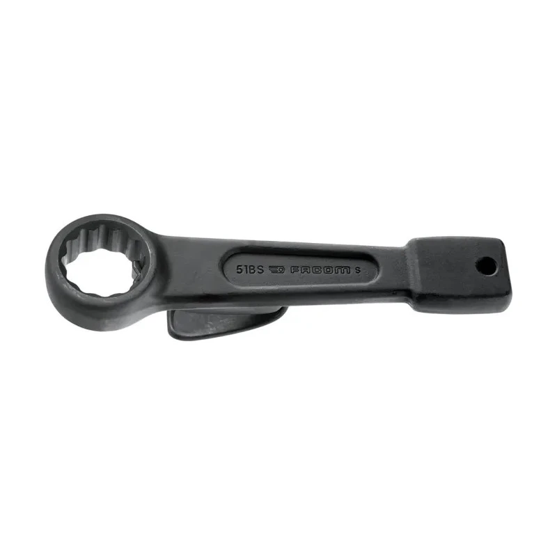 Facom Slogging Spanner Height Safe Single Ended 24 mm, 180 mm Black Phosphate Finish 51BS.24