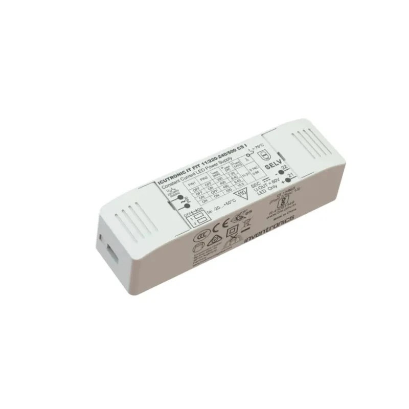 Inventronics LED Driver IP20  11V, 21V, 11W, 5 Output, 500mA, Constant Current