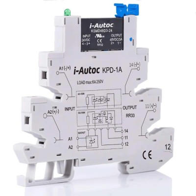 i-Autoc Solid State Interface Relay PCB Terminal DIN Rail Mount, KSMD48D4-12D
