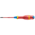 Facom Insulated Screwdriver PZ1 Tip, 100 mm Blade, Slim VDE/1000V Approved, Polymer Handle ATDB1X100TVE