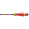 Facom Insulated Screwdriver PZ1 Tip, 100 mm Blade, Slim VDE/1000V Approved, Polymer Handle ATDB1X100TVE