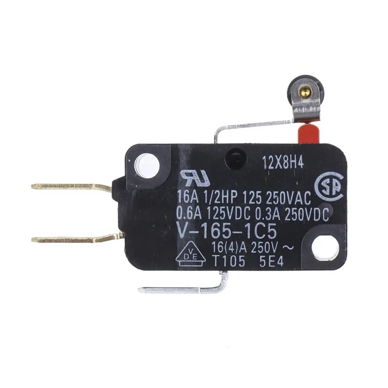 Omron Short Roller Lever Micro Switch, Tab Terminal, 16A 250V AC SPDT IP40 V-165-1C5