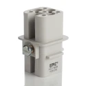 EPIC Heavy Duty Power Connector Insert, HD Series, Panel Mount, 10A, Female, 7 Contacts, Silver-Plated Copper 11250515