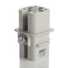 EPIC Heavy Duty Power Connector Insert, HD Series, Panel Mount, 10A, Female, 7 Contacts, Silver-Plated Copper 11250515