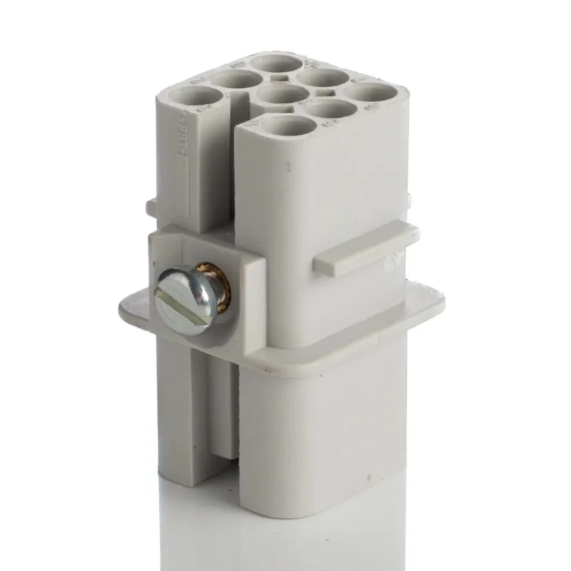 EPIC Heavy Duty Power Connector Insert, HD Series, Panel Mount, 10A, Female, 7 Contacts, Silver-Plated Copper 11250515